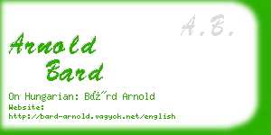 arnold bard business card